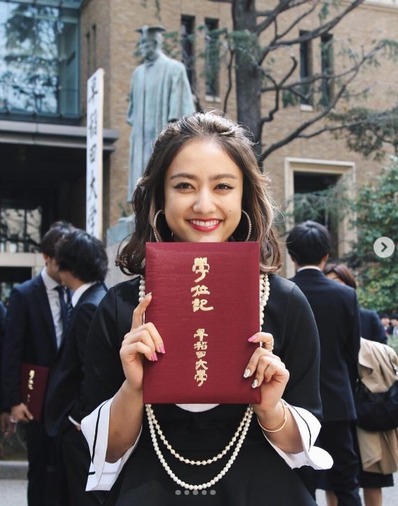 谷まりあ　早稲田大学　卒業